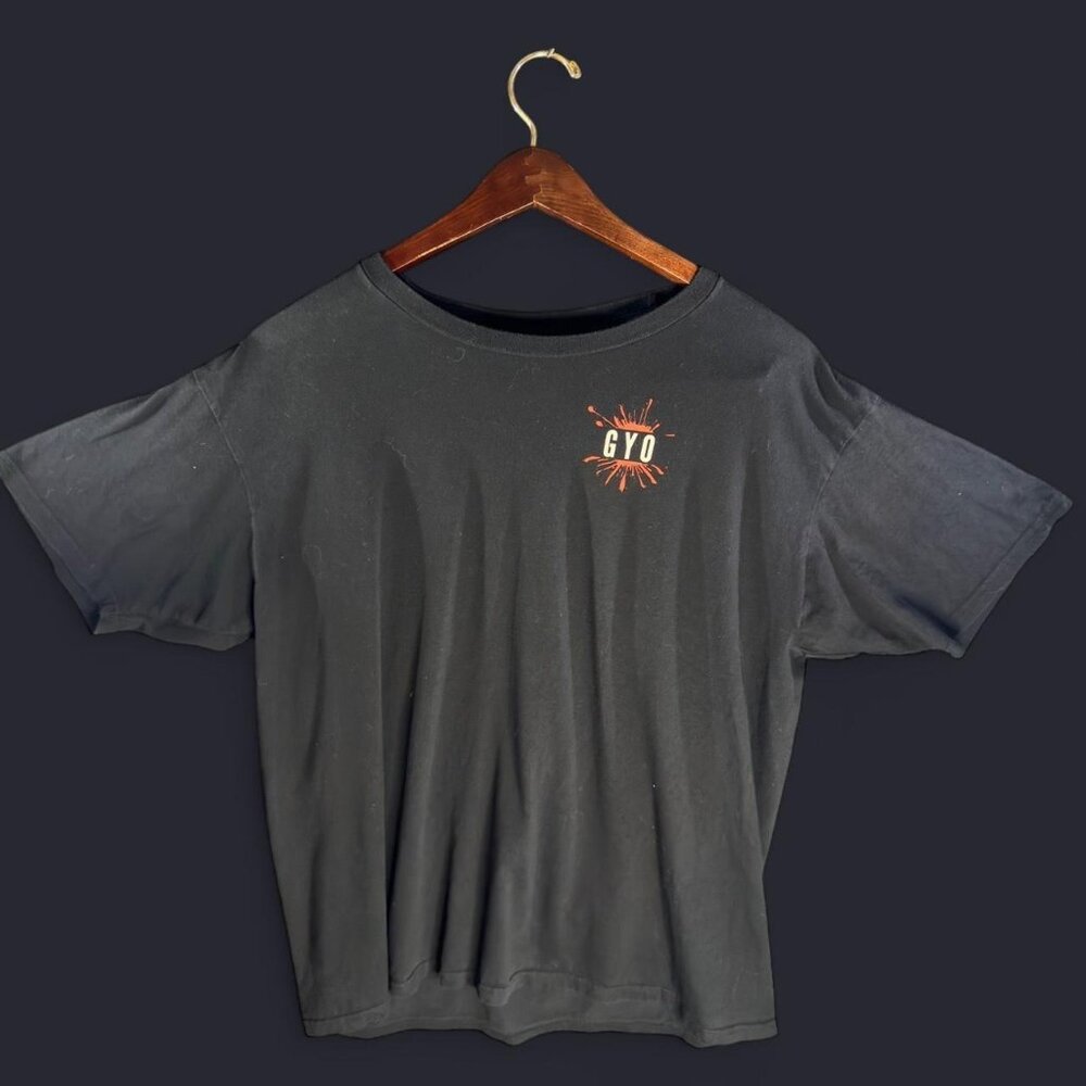 Men's Black and Navy T-shirt